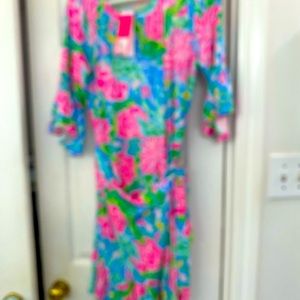 Wrap Lilly dress, NWT, 3/4 sleeves.size L.